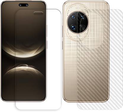 ARBAN Front and Back Tempered Glass for Huawei nova 14 Ultra 5G Tempered Glass Screen Protector | Anti-Scratch | Edge to Edge Full Coverage | 9H Hardness (1 FRONT TEMPERED GLASS AND 1 BACK CARBON FIBER SKIN)