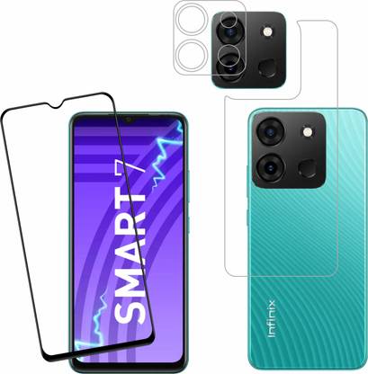 Ten To 11 Front and Back Tempered Glass for Infinix Smart 7, Infinix Smart 7 [With Rear Camera Lens Guard]