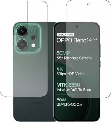 DORADO SHIELD Front and Back Tempered Glass for oppo reno 14 5g