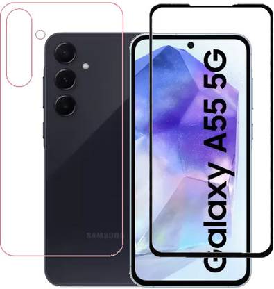 ECMERED Front and Back Tempered Glass for Samsung A55, Samsung A35