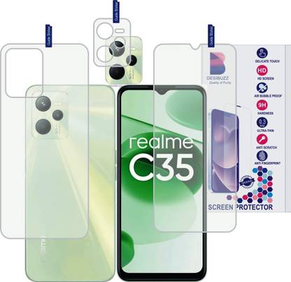 DESIBUZZ Front and Back Tempered Glass for Realme C35