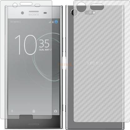 TELTREK Front and Back Tempered Glass for SONY XPERIA XZ PREMIUM DUAL (Front Matte Finish & Back 3d Carbon Fiber)
