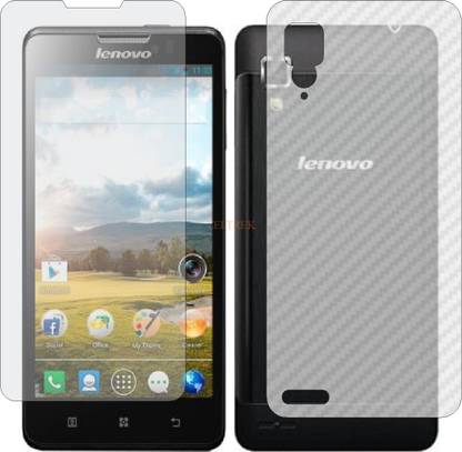 TELTREK Front and Back Tempered Glass for LENOVO P780 SMARTPHONE (Front Matte Finish & Back 3d Carbon Fiber)