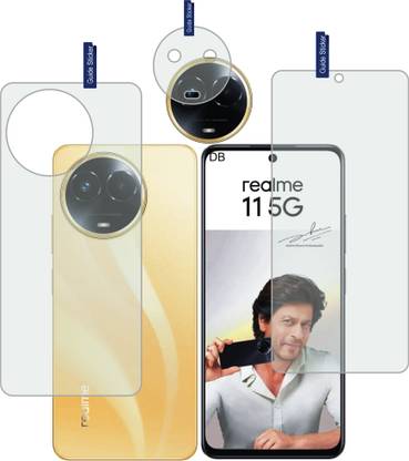 DESIBUZZ Front and Back Tempered Glass for realme 11x 5G, realme 11 5G, (Flexible)