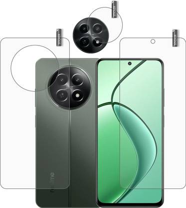 BOMGUARD Front and Back Tempered Glass for REALME 12x 5G with camera lens protector