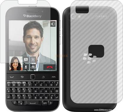 TELTREK Front and Back Tempered Glass for BLACKBERRY CLASSIC Q20 (Front Matte Finish & Back 3d Carbon Fiber)