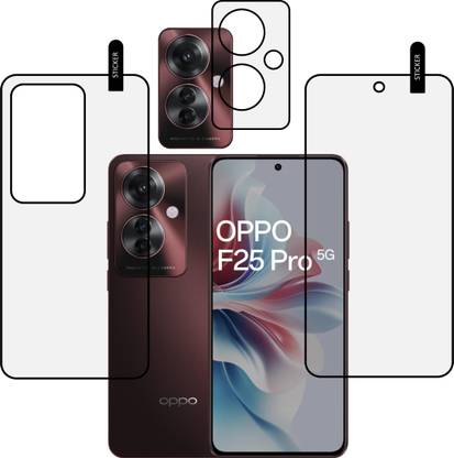 MOBKAVACH Front and Back Tempered Glass for OPPO F25 PRO 5G WITH CAMERA LENS PROTECTOR