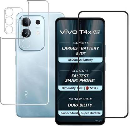 FINCH Front and Back Tempered Glass for Vivo T4x, T4x 5G, VivoT4x 5G (0.46)