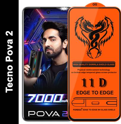 Forego Edge To Edge Tempered Glass for Tecno POVA 2
