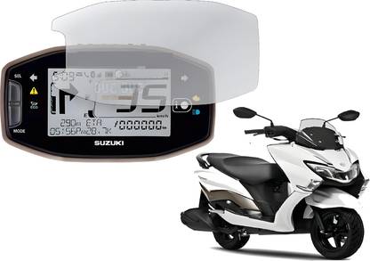 Afpin Impossible Screen Guard for SUZUKI ACCESS 125 and BURGMAN STREET 125 Screen Guard Protector Accessories Scooter Digital Console Speedometer - Clear