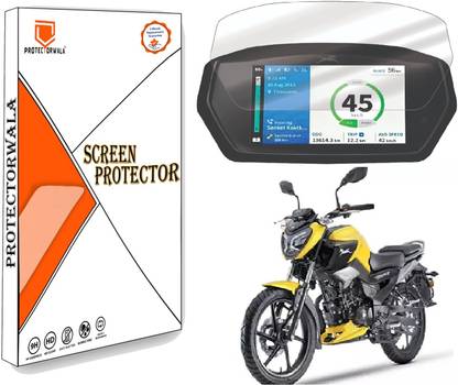 Protectorwala Impossible Screen Guard for TVS RAIDER 125 SMARTXONNECT Screen Guard Protector Accessories Motorcycle Digital Console Speedometer- Clear