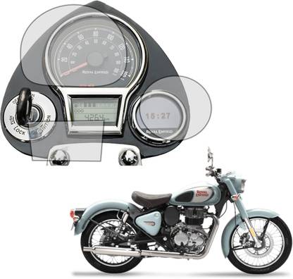 Zealsy Edge To Edge Screen Guard for Royal Enfield Reborn Classic 350 2022+ Speedometer Display Flexible 9H+ Screen Protector Clear