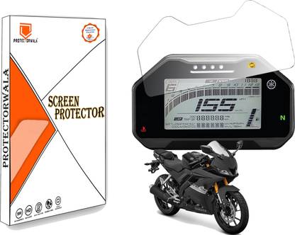 Protectorwala Impossible Screen Guard for Yamha R15V4 R15M R25 Screen Guard Protector Accessories Motorcycle Digital Console - Clear