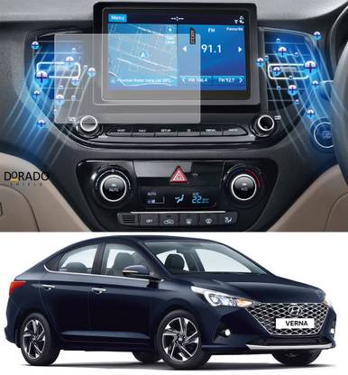 DORADO SHIELD Impossible Screen Guard for HYUNDAI VERNA 2020 (8 INCH) Car Infotainment System Accessories Unbreakable Screen Guard (Petrol & Diesel) (Transparent)