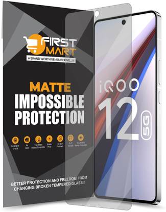 FIRST MART Impossible Screen Guard for iQOO 12 5G, iQOO 12, Matte Finish Fiber Guard