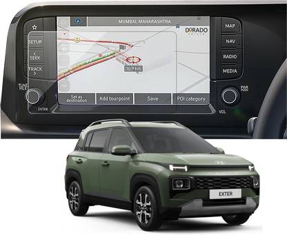 DORADO SHIELD Impossible Screen Guard for Hyundai Exter Car Accessories Navigation or Music System (Stereo) Touch Screen Guard , Company Fitted