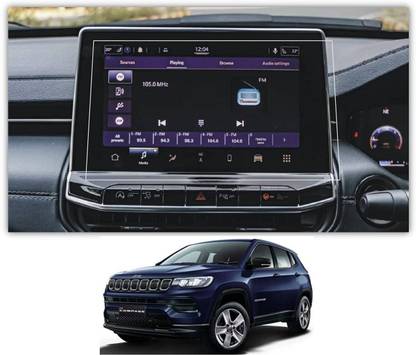 Grip Gaurd Edge To Edge Screen Guard for Dashboard System Guard of Jeep Compass Facelift Car Music system (Pack of 1)