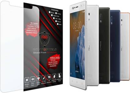 WrapOShield Nano Glass for Nokia 3 [Clear] Crystal Clear 9H Nano