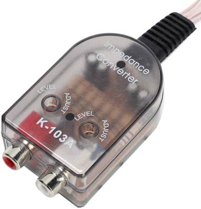 Motopex Nano Glass for Adjustable RCA Line Convertor Low to High Impedance Amplifier Adaptor, MP3, MP4, Car FM Modulator