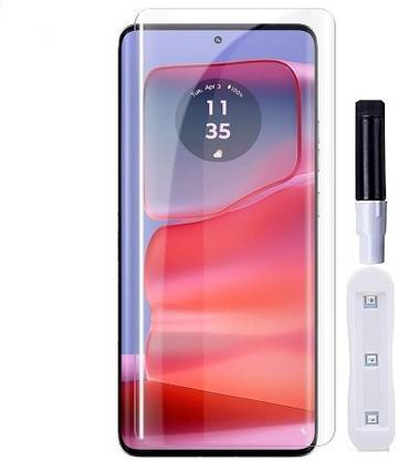 NIMMIKA ENTERPRISES Nano Glass for Motorola Edge 50 5G(Complete coverage | High-quality material | Ultra-thin design | UV-curing process | Superior clarity and brightness | Enhanced touch sensitivity)