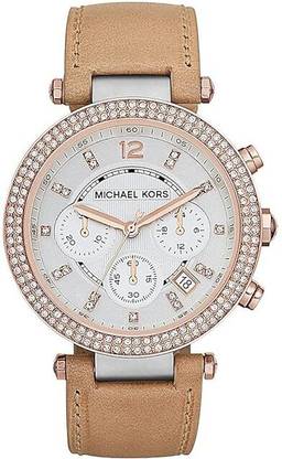 LIGHTWINGS Screen Guard for Michael-Kors Parker Chronograph Tan Leather Ladies Watch MK5633
