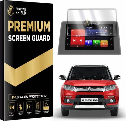 spartan shield Screen Guard for Maruti Suzuki BREZZA 2022 VXI ZXI 7 INCH || Music Infotainment System Display Protector || GPS Navigation Touch Screen Accessory [Not Tempered Glass] (7 Inch)