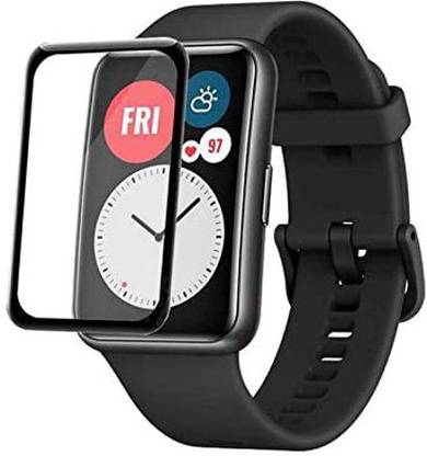 LIGHTWINGS Screen Guard for Huawei Watch Fit, Full Glue 3D Edge-to-Edge Screen Protection Tempered Glass