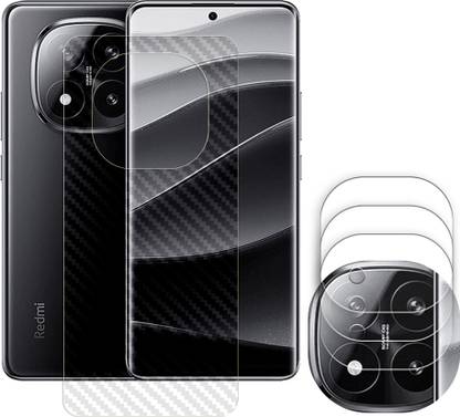 SOMTONE Screen Guard for Xiaomi Redmi Note 14 Pro Plus 5G Camera Lens Glass Protector | Anti-Scratch | Edge to Edge Full Coverage | 9H Hardness (BACK CARBON FIBER SKIN + CAMERA LENS PROTECTOR)