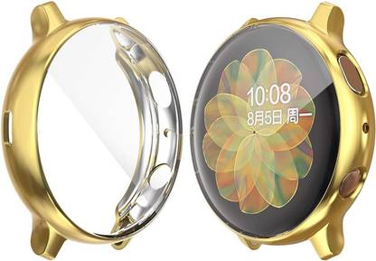 KAZUKI Screen Guard for 44mm Samsung Galaxy Watch Active 2 44mm Protection Case (Gold)
