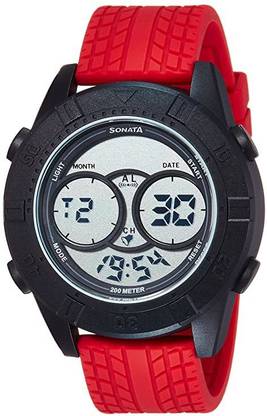 LIGHTWINGS Screen Guard for Sonata Ocean Stormer Digital Grey Dial Men's Watch 77038PP02
