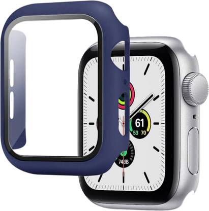 MATSV Screen Guard for Apple Watch Series 5 GPS 44mm Case Cover (Navy Blue)