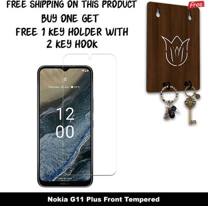 KAIFRUN Screen Guard for Nokia G11 Plus And Free 1 Key Holder With 2 Key Hook H001-D1