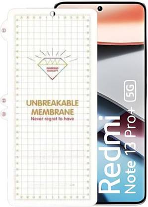 UNIKWORLD Screen Guard for Redmi Note 13 Pro Plus Screen Protector Unbreakable Membrane,Anti-Scratch,9H Hardness,Ultra Thin,High Definition, Screen guard For Redmi Note 13 pro Plus