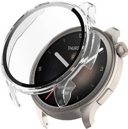 KAZUKI Screen Guard for Amazfit Balance A2286 Tempered Watch Protective Case (Clear)