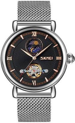 goldentomb Screen Guard for Skmei 9220 Men Mesh Belt Automatic Hollow Mechanical Watch Student Watch