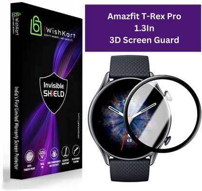 iWishKart Screen Guard for Amazfit T-Rex Pro, T Rex Pro, Trex Pro, 1.3Inch, Smart Watch NOT Included, NOT Tempered Glass, Curved Screen Guard