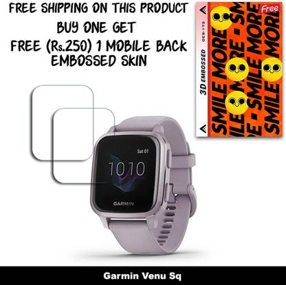 ARBAN Screen Guard for Garmin Venu Sq (FREE 250 RUPEES 1 3D EMBOSSED SKIN FOR MOBILE BACK W2S172)