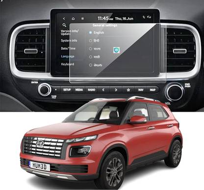 PROTECTERR Screen Guard for HYUNDAI VENUE CAR 2022 Touch Screen Infotainment System (8 Inch)