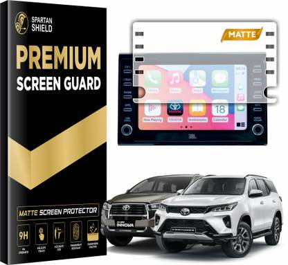spartan shield Screen Guard for TOYOTA INNOVA CRYSTA & FORTUNER 2021 FACELIFT || 8 Inch Infotainment Touchscreen Guard || Anti Scratch | Water Resistant || 2025 New Toyota 4X4 4X2 Car Display MATTE Accessories [Not Tempered Glass]