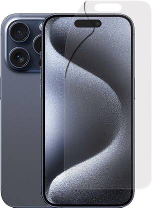 lazzymoby Edge To Edge Screen Guard for Apple IPhone 15 Pro, Full Transparent, Flexible