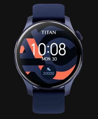 HEPOCH Screen Guard for Titan Talk Smartwatch with Bluetooth Calling (35.3mm AMOLED Display, IP68 Water Resistant, Blue Strap)-m