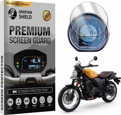 spartan shield Screen Guard for 2024 HARLEY DAVIDSON X440 Bike 3.5 Inch TFT Instrument Cluster Display || DENIM VIVID S Accessories || 2023 HarleyX440 Protector [Not Tempered Glass]