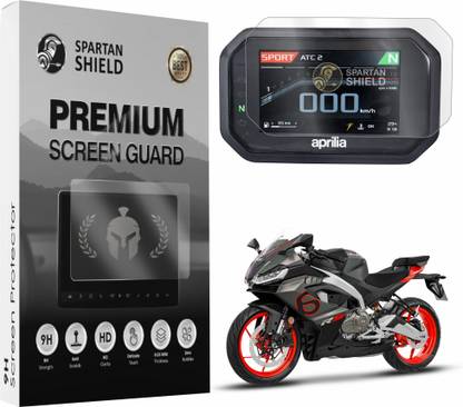 spartan shield Screen Guard for APRILIA RS457 | 5 INCH LCD Digital Instrument Cluster Protector || APRILLIA RS 457 Bike Meter Console Accessory | Anti Scratch Speedometer Cover for ApriliaRS457 [Not Tempered Glass]