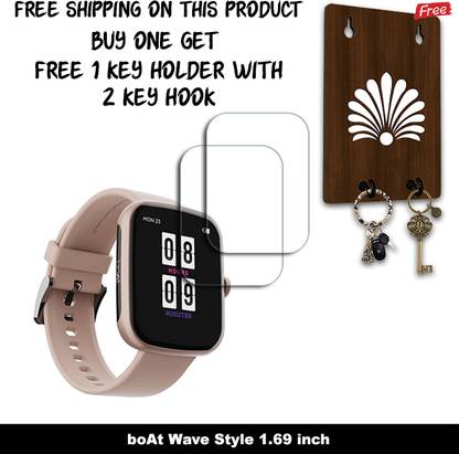 KAIFRUN Screen Guard for boAt Wave Style 1.69 inch (FREE KEY HOLDER WITH 2 KEY HOOK W2H001D2)