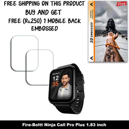 ARBAN Screen Guard for Fire-Boltt Ninja Call Pro Plus 1.83 inch (FREE 250 RUPEES 1 3D EMBOSSED FOR MOBILE BACK WGS052)
