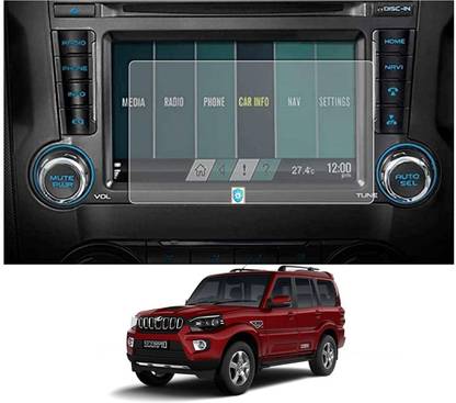 PROTECTERR Screen Guard for Mahindra Scorpio 2021 Accessories infotainment System Protector (Company Fitted) - Clear