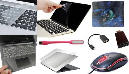 ANJO Screen Guard for 14 inch Laptop With Keyguard-Lamination-LED Light-OTG-Mouse & Pad 9 in 1 Combo (Matte, Transparent)