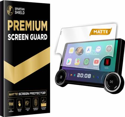 spartan shield Screen Guard for DIAMOND 2K 10.1 INCH [with Button Hole] Android Car Stereo System || Infotainment Display MATTE Protector || Aftermarket TouchScreen Music Audio Player Accessory 2025 [Not Tempered Glass]