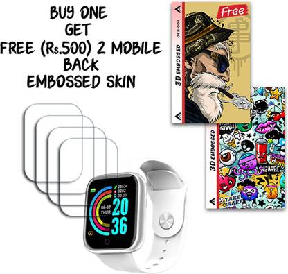 SOMTONE Screen Guard for Heart Rate & BP Monitor 35mm WITH FREE 500 RUPEES 2 3D EMBOSSED SKIN FOR MOBILE BACK S001