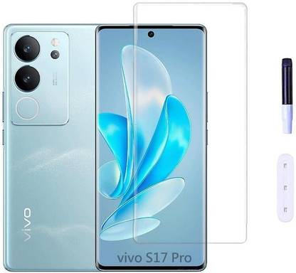 cyfty Screen Guard for Tempered Glass Screen Protector for Vivo S17 Pro::Uv High Quailty Glass
